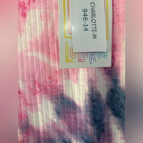 LuLaRoe Pink and Blue Tie-Dye Dress - Picture 2 of 2
